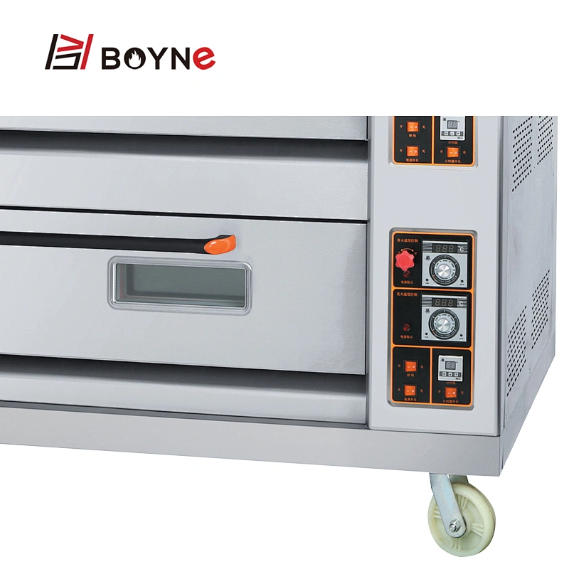 Commercial Durable Stainless Steel Three Deck Nine Trays Big Capacity Gas Bakery Oven