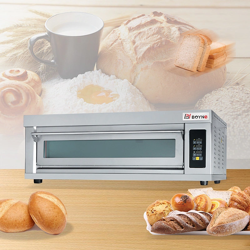 Commercial Microcomputer Type One Deck Three Trays Bakery Oven For Cake Shop