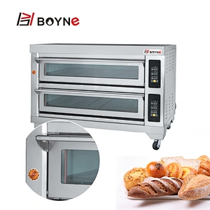 380V Microcomputer Control Commercial Stainless Steel Two Deck Six Trays Bakery Oven