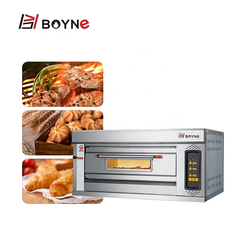 Commercial Kitchen Bakery Oven Micro Gas Oven 3 Layer 9 Trays Baking Deck Oven