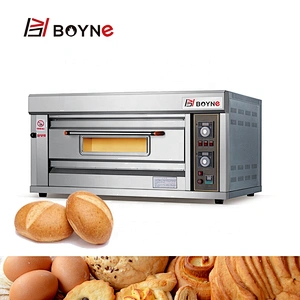 Food Shop Kitchen 2 Deck 4 Trays Bakery Oven Gas Baking Deck Oven