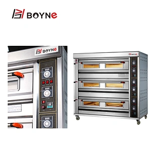 Commercial Big Capacity Gas Three Layers Nine Trays  Bakery Deck Oven For Baking
