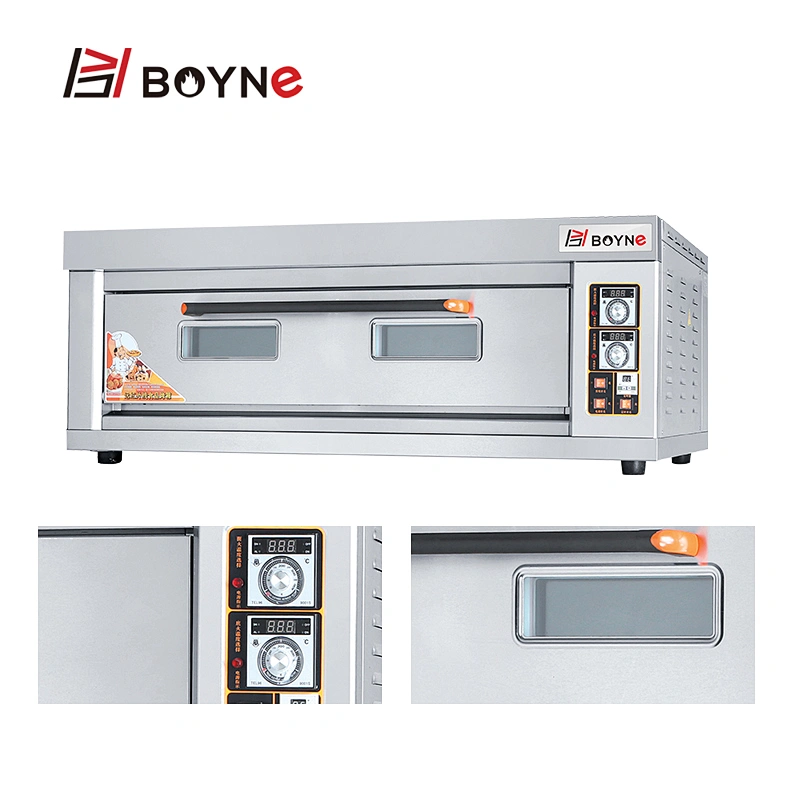 Commercial Bakery Deck Oven Stainless Steel One Layer Three Trays Bread Baking Oven
