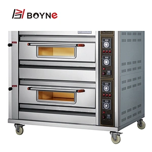 Commercial Mechanical Control  Gas Three Layer Six Trays Bakery Deck Oven For Sale
