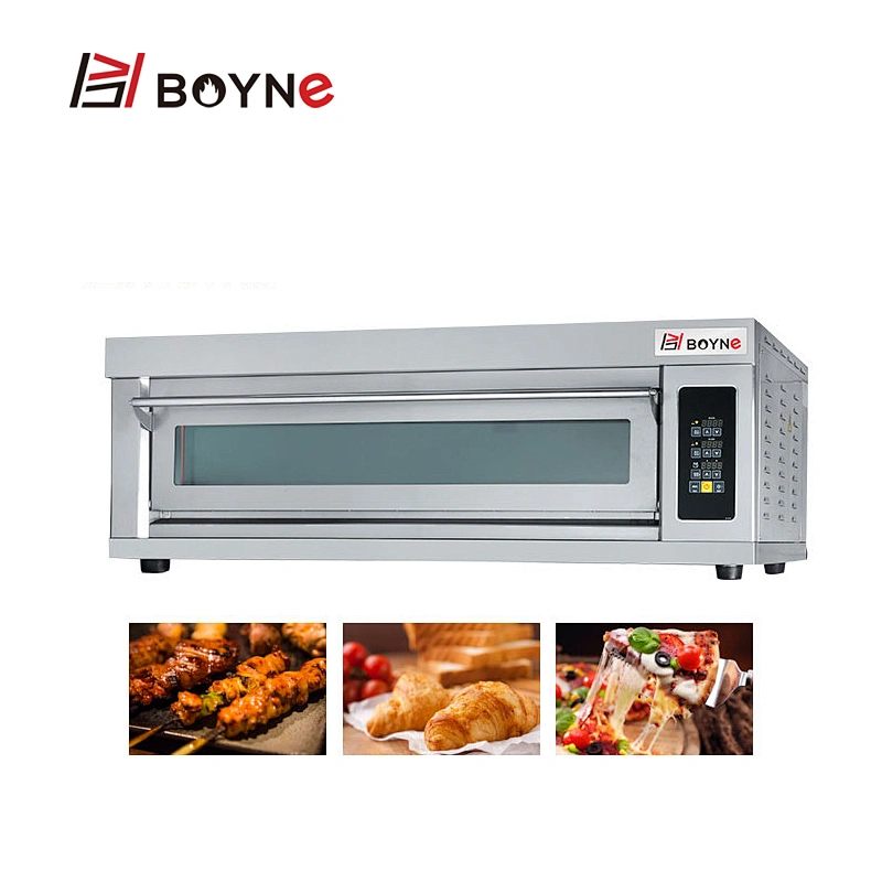Commercial Microcomputer Type One Deck Three Trays Bakery Oven For Cake Shop