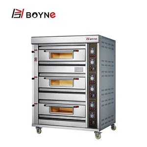 Commercial Mechanical Control  Gas Three Layer Six Trays Bakery Deck Oven For Sale