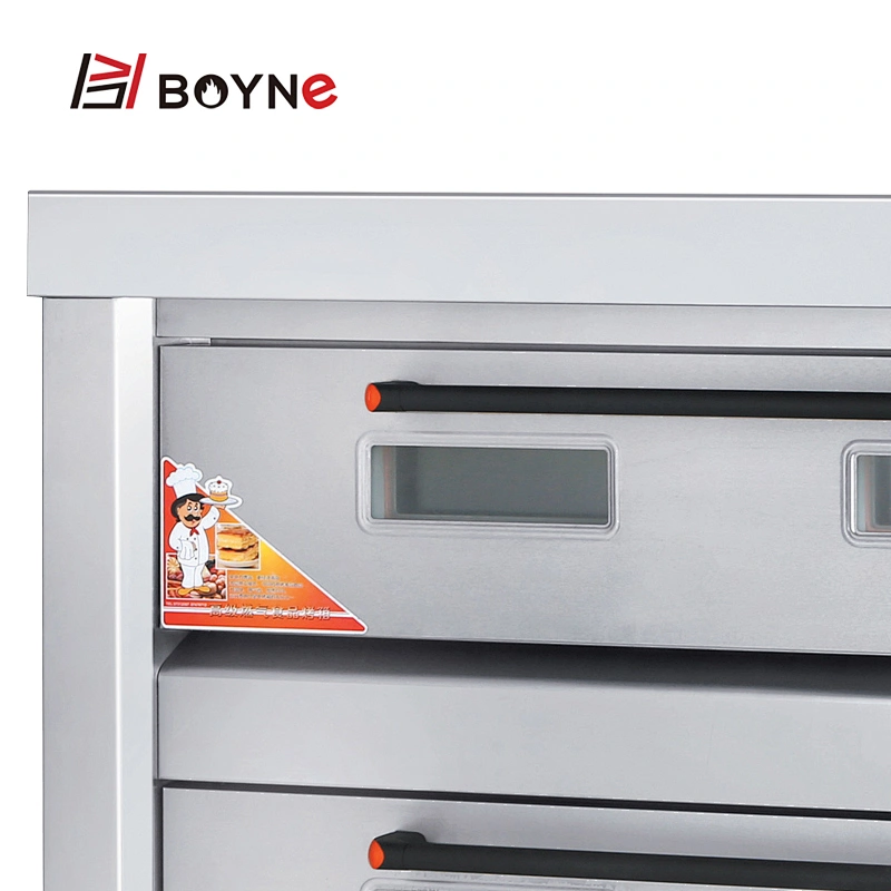 Commercial Durable Stainless Steel Three Deck Nine Trays Big Capacity Gas Bakery Oven