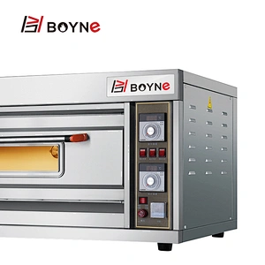 Bakery shop Stainless Steel Single Deck Two Trays Commercial Bakery Deck Oven