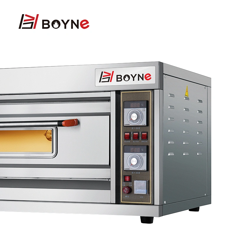 Bakery shop Stainless Steel Single Deck Two Trays Commercial Bakery Deck Oven