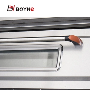 Commercial Stainless Steel Mechanical Control  Three Layer Six Trays Electric Bakery Deck Oven For Bread