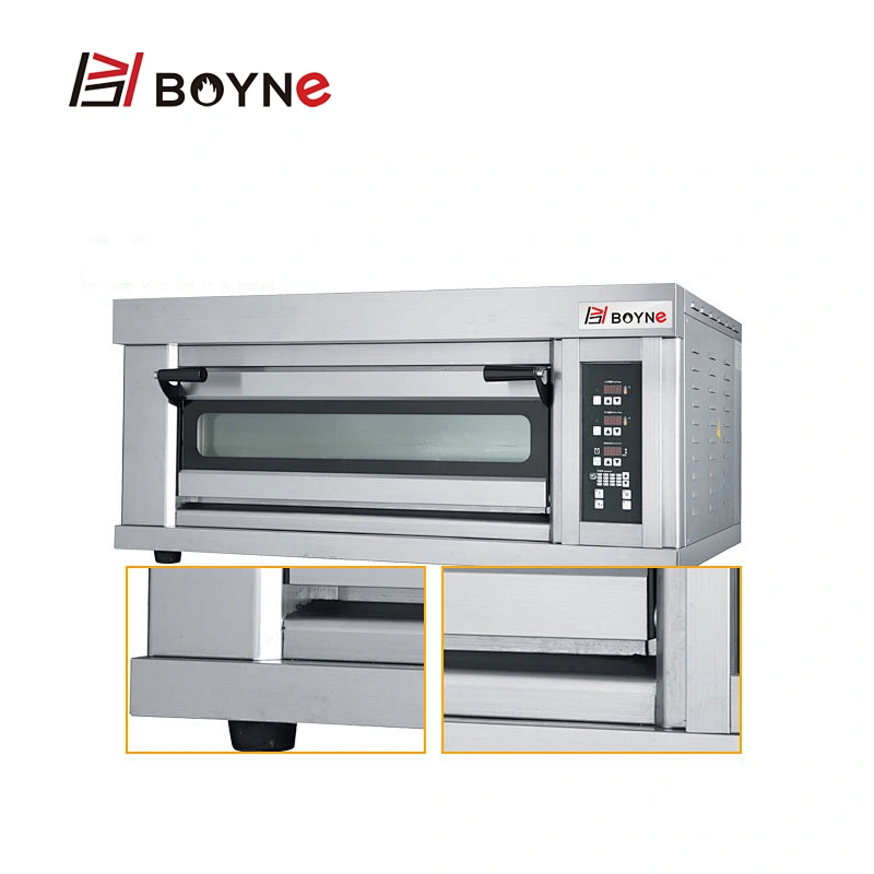 High End Microcomputer Stainless Steel Commercial One Deck Two Trays Bakery Oven