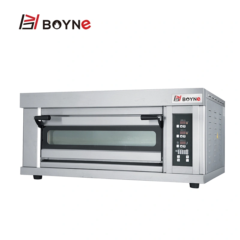 High End Microcomputer Stainless Steel Commercial One Deck Two Trays Bakery Oven