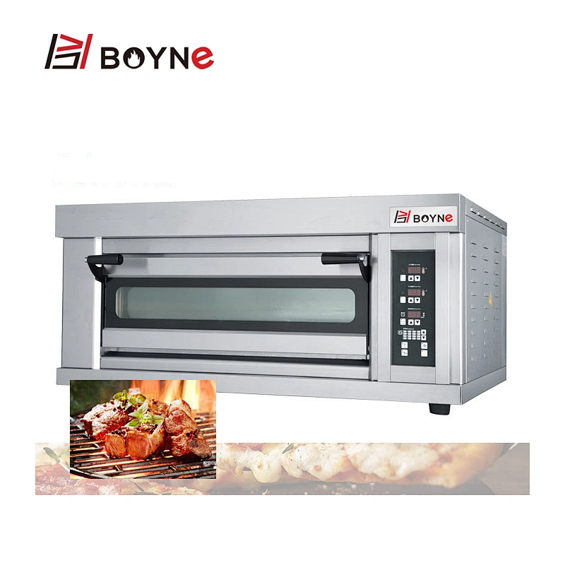 High End Microcomputer Stainless Steel Commercial One Deck Two Trays Bakery Oven
