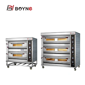Commercial  Stainless Steel Gas Bakery Equipment Two layer Four Trays Bakery Oven