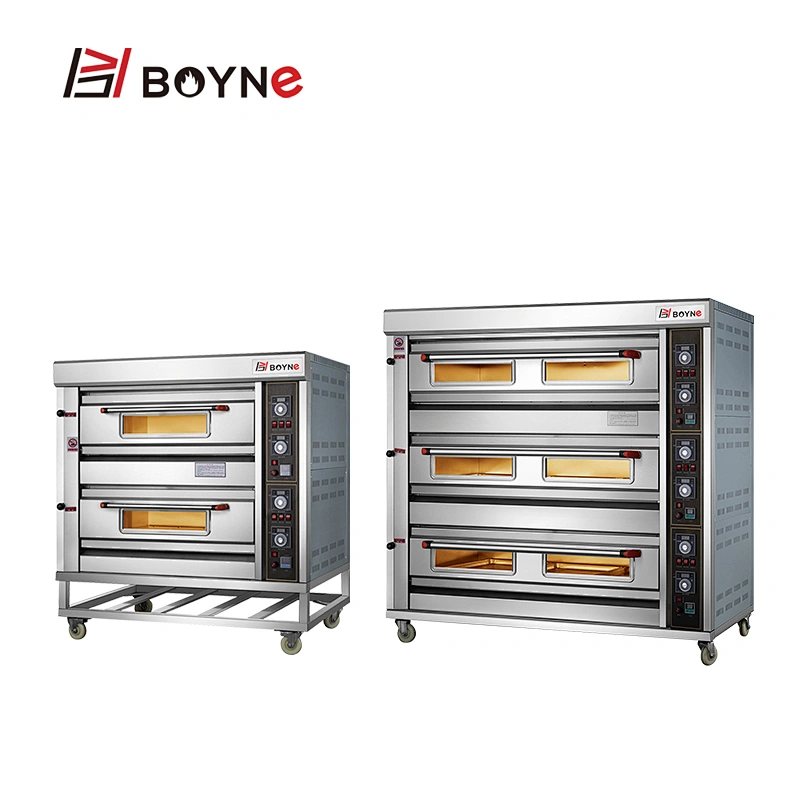 Commercial  Stainless Steel Gas Bakery Equipment Two layer Four Trays Bakery Oven