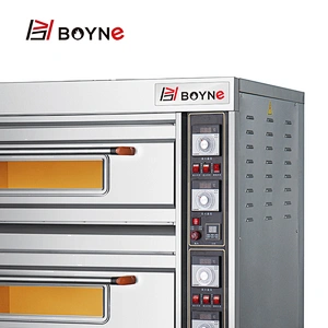 Commercial Mechanical Control Three Layers Nine Trays  Bakery Deck Oven For Baking