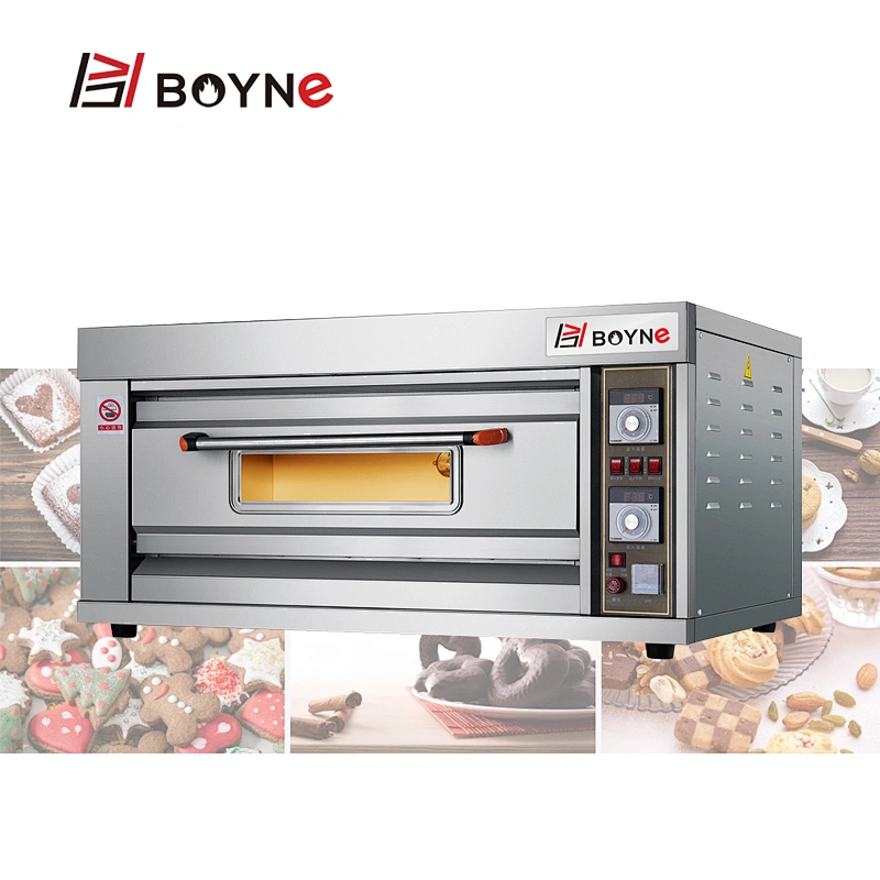 Bakery shop Stainless Steel Single Deck Two Trays Commercial Bakery Deck Oven