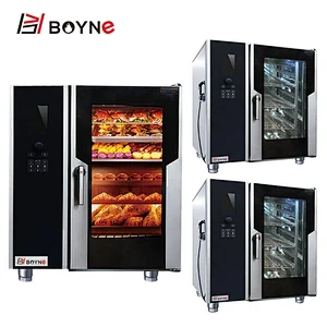 Commercial Stainless Steel 10 Tray Mini-Combi Steamer with Boiler Combi Food Oven