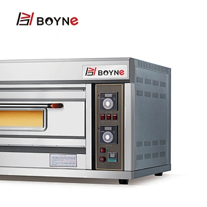 Gas Stainless Steel Single Deck Two Trays Commercial Bakery Equipment Deck Oven