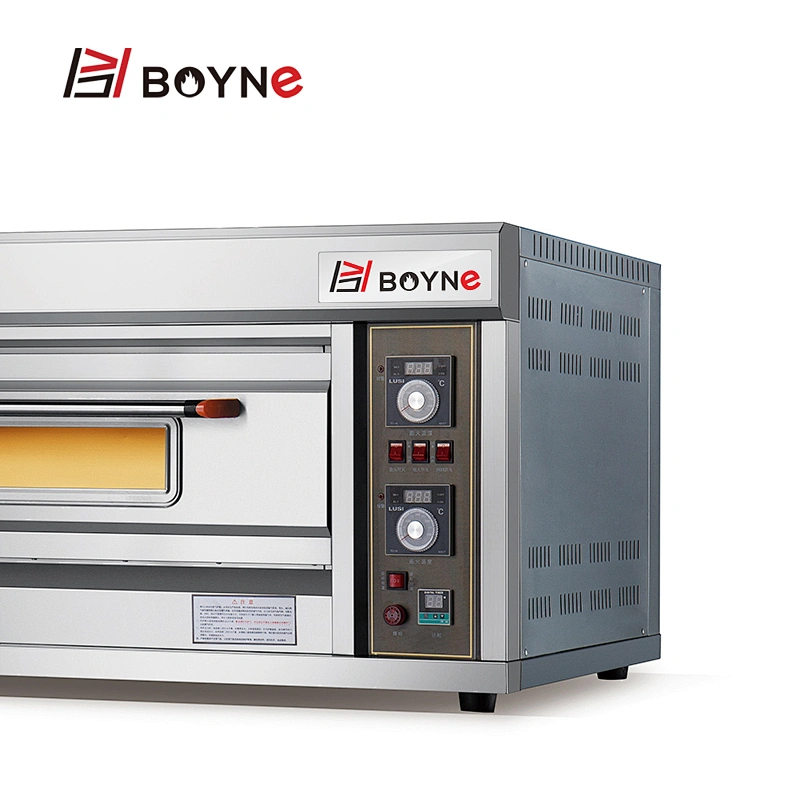 Gas Stainless Steel Single Deck Two Trays Commercial Bakery Equipment Deck Oven