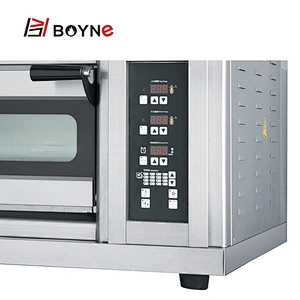 High End Microcomputer Stainless Steel Commercial One Deck Two Trays Bakery Oven