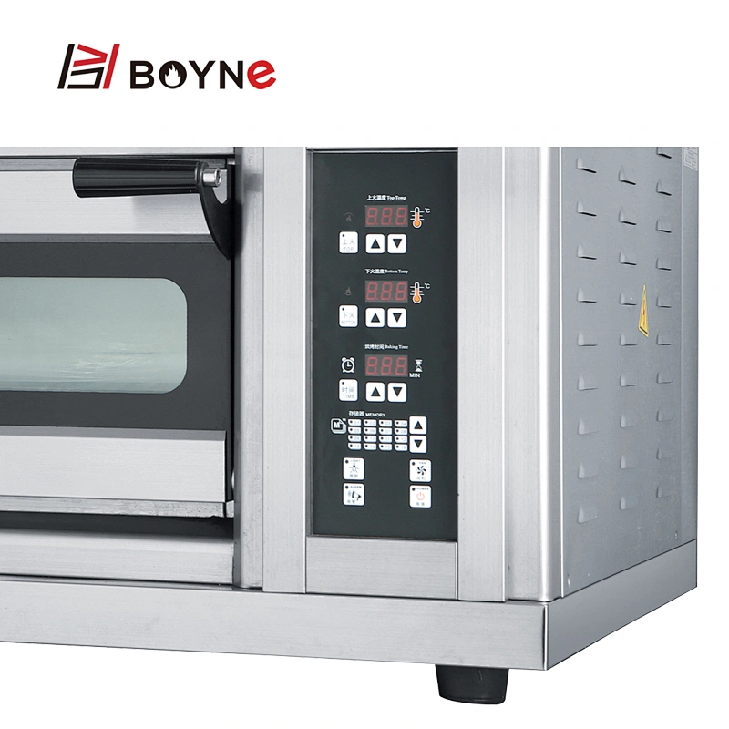 High End Microcomputer Stainless Steel Commercial One Deck Two Trays Bakery Oven