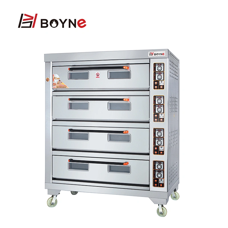 Big Capacity Commercial Bread Electric Stainless Steel Four Deck Twelve Trays Bakery Deck Oven