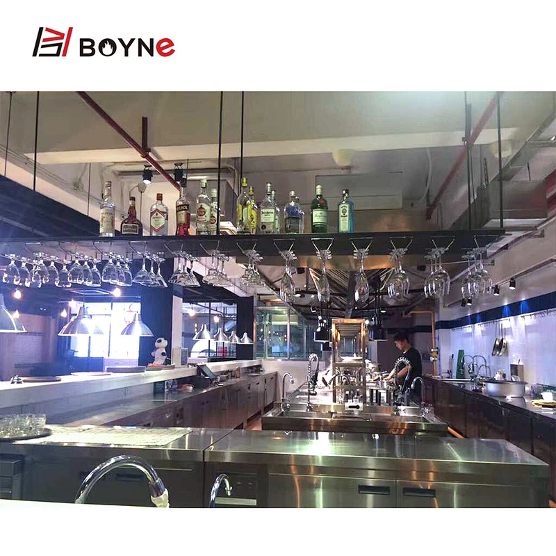 Boyne Chinese Custom Stainless Steel 304 Bakery Cooking Seafood Restaurant Gas Electrical Kitchen Equipment