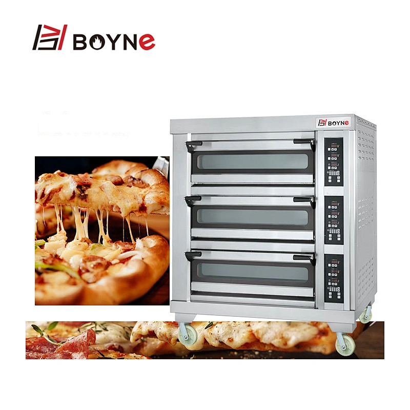 Bakery Shop High End High Temperature Commercial Bakery Three Deck Nine Trays Bread Oven