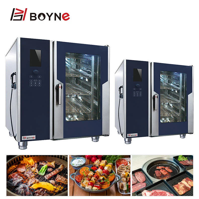 Professional LCDE Type Commercial Kitchen 6 Trays Electric Combi Oven