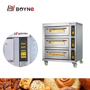 Micro Computer Electric Oven 3 Deck 6 Trays Bakery Oven For Bread Pizza