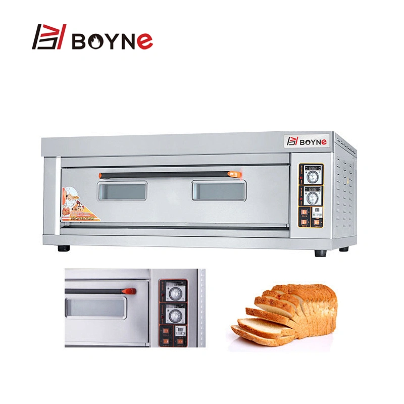 Commercial Bakery Deck Oven Stainless Steel One Layer Three Trays Bread Baking Oven