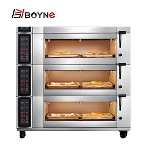 4 Deck 8 Plate Bakery Oven Electric Steam System Bread Oven For Pastry Cake