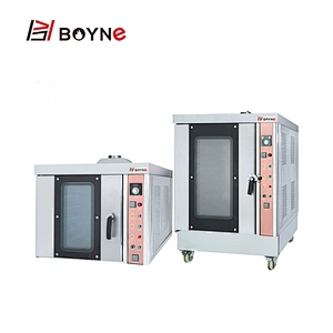 220V Stainless Steel Industrial Gas Type Five Trays Hot Air Convection Oven