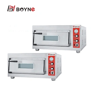 Commercial Kitchen Stainless Steel Single Layer  Electric Pizza Bakery Oven With Stone
