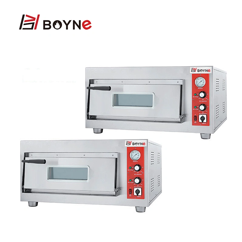 Commercial Kitchen Stainless Steel Single Layer  Electric Pizza Bakery Oven With Stone