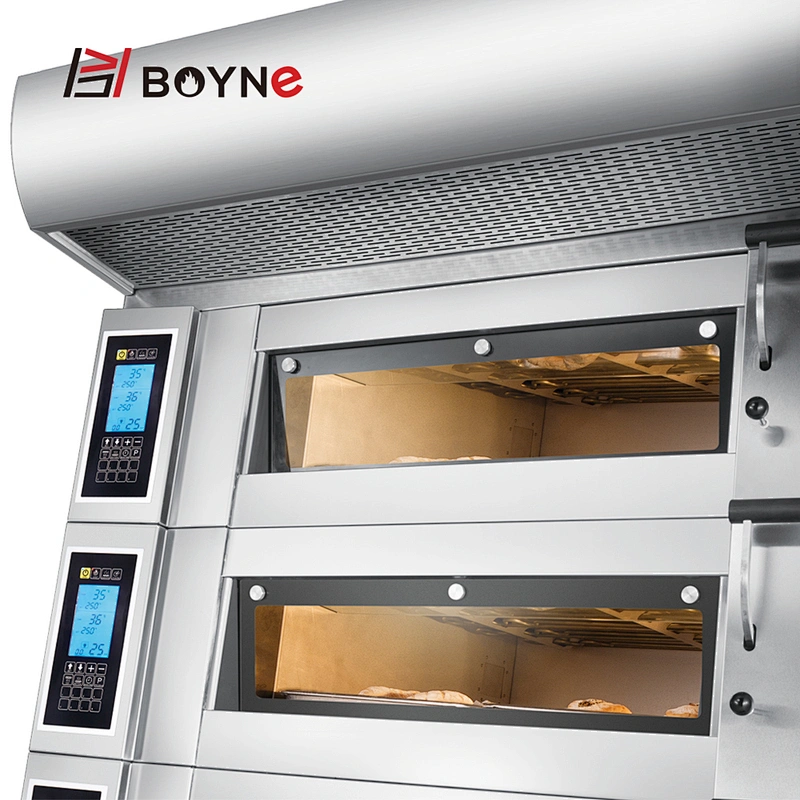 Bread Baking Liquid Crystal Display Intelligent Control LCD Screen 3 Deck 9 Plate Bakery Oven
