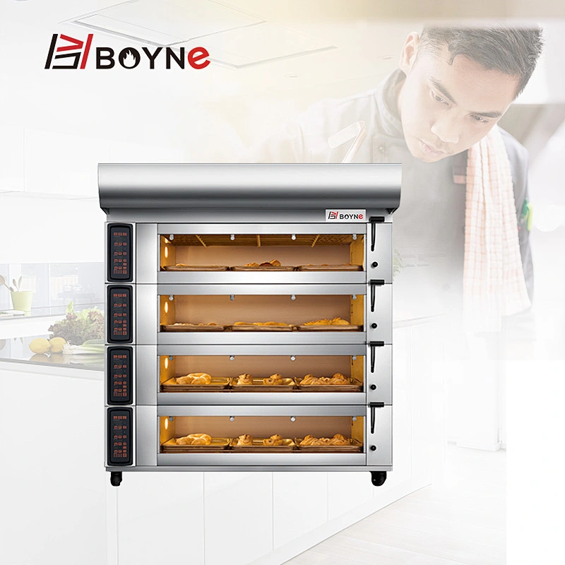 4 Deck 12 Tray Electric Oven With Thermal System And Steam Function