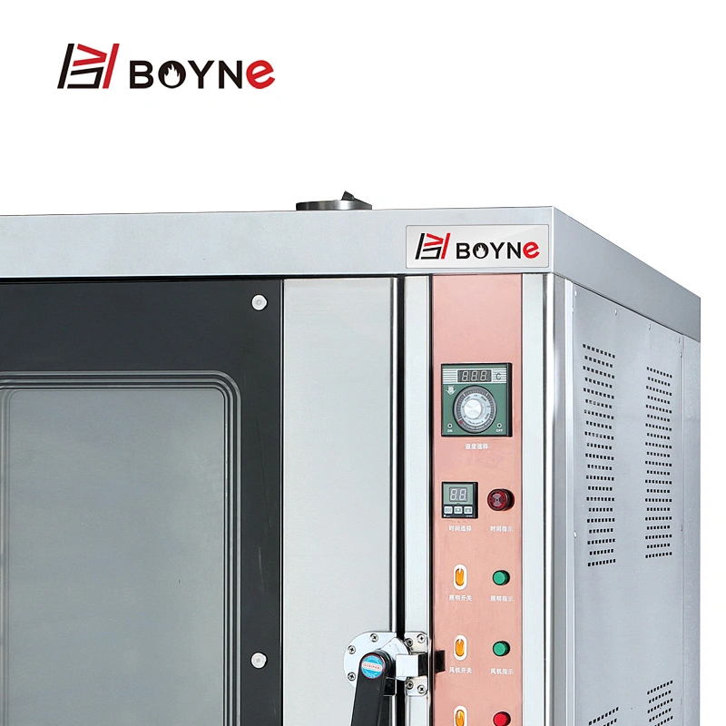 220V Stainless Steel Industrial Gas Type Five Trays Hot Air Convection Oven