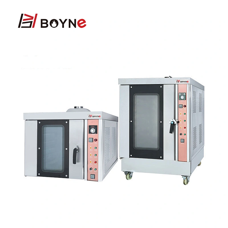 High Temperature Hot Air Eight Trays Stainless Steel Gas Convection Oven For Bakery