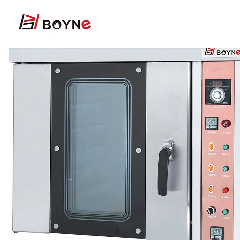 High Temperature Hot Air Eight Trays Stainless Steel Gas Convection Oven For Bakery