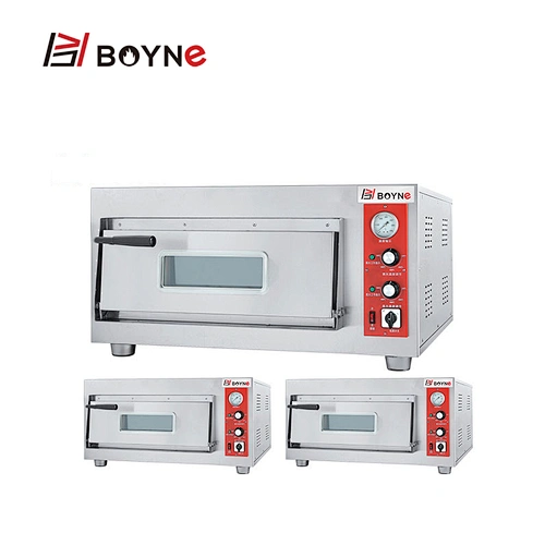 Commercial Kitchen Stainless Steel Single Layer  Electric Pizza Bakery Oven With Stone