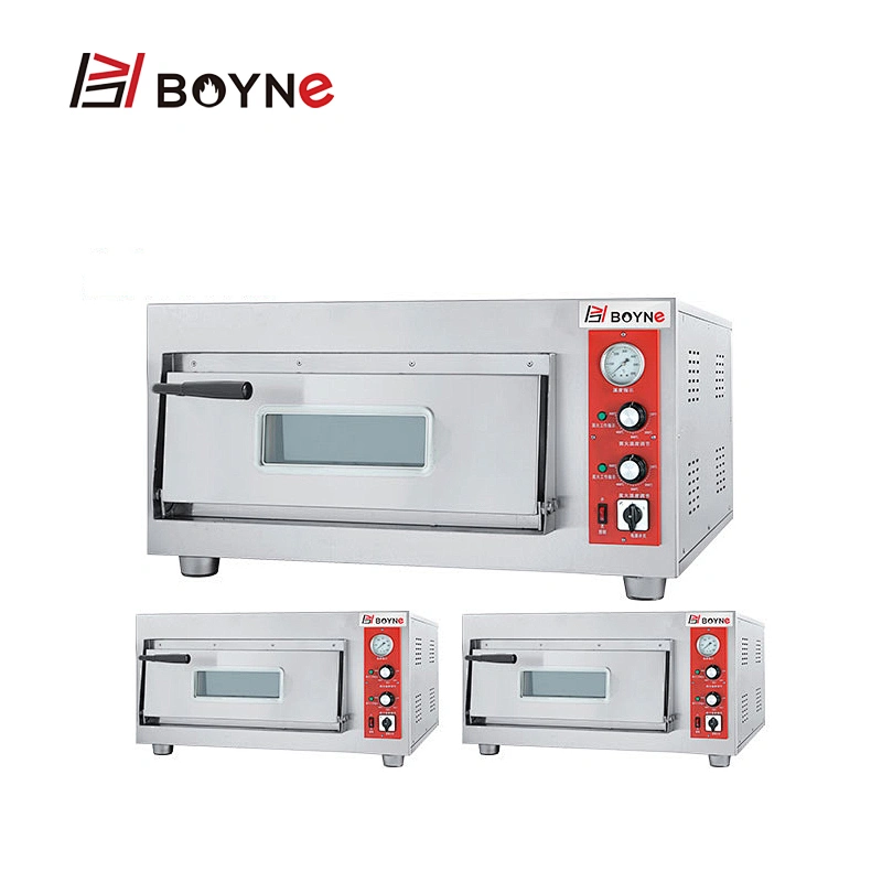 Commercial Kitchen Stainless Steel Single Layer  Electric Pizza Bakery Oven With Stone