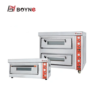 Commercial Gas Stainless Steel Single Layer Pizza Bakery Oven With Stone