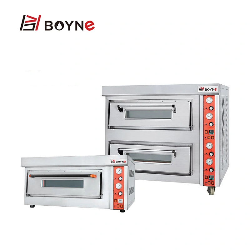 Commercial Gas Stainless Steel Single Layer Pizza Bakery Oven With Stone