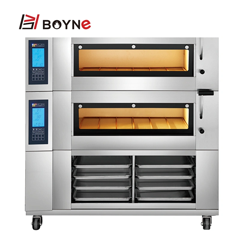 Bread Baking Liquid Crystal Display Intelligent Control LCD Screen 3 Deck 9 Plate Bakery Oven