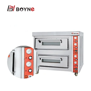 Stainless Steel Commercial High Temperature Gas Two Layer Pizza Bakery Oven
