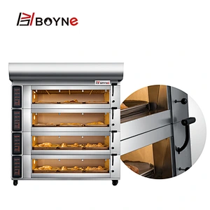 4 Deck 12 Tray Electric Oven With Thermal System And Steam Function