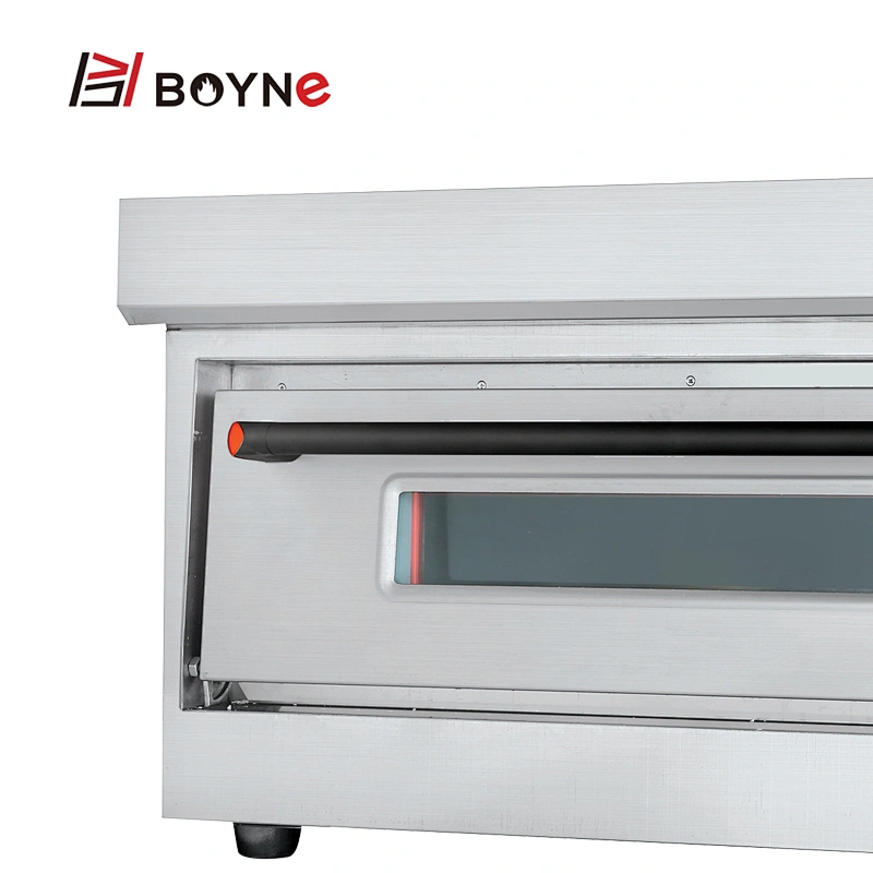 Commercial Gas Stainless Steel Single Layer Pizza Bakery Oven With Stone