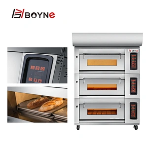 Smart Control Baking Oven 3 Deck 6 Tray Bread Baking Oven With Steam Function